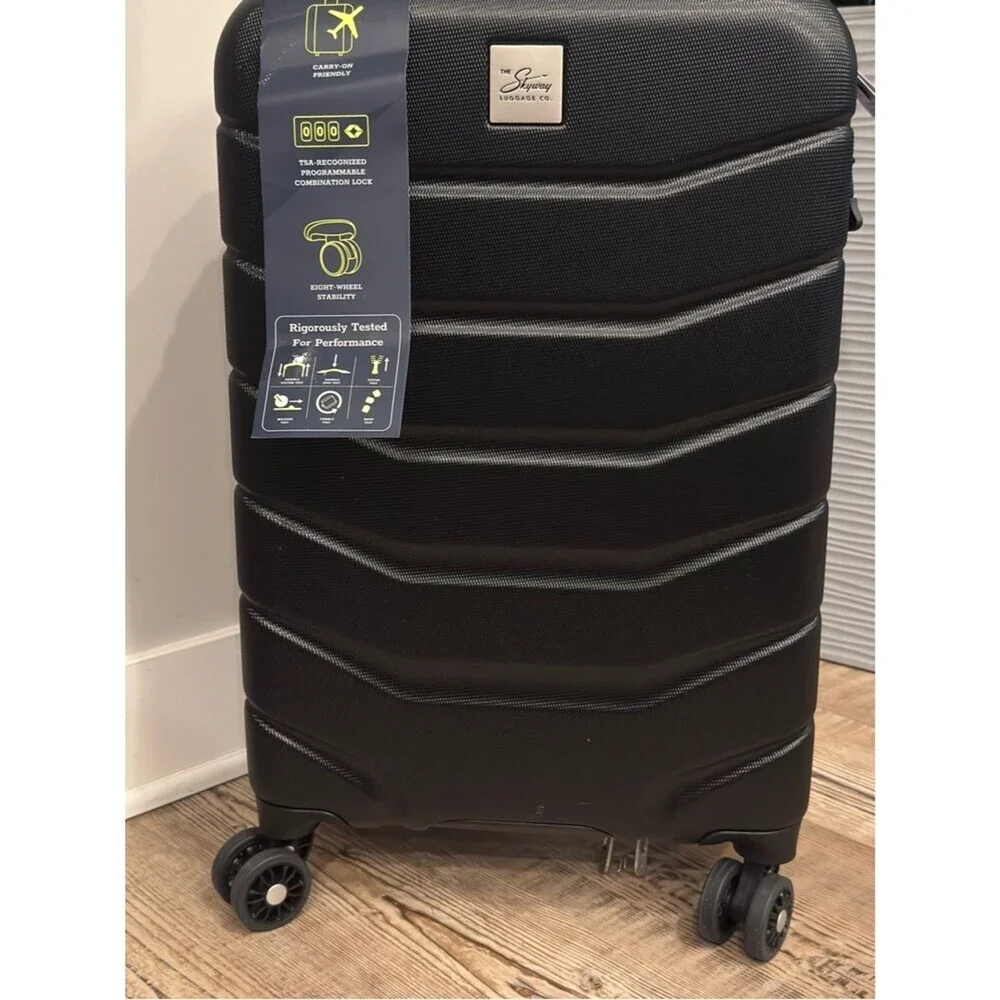 Skyway Epic 2.0 Hardside Carry-On 22 Rolling Suitcase Hard Shell Luggage - Black